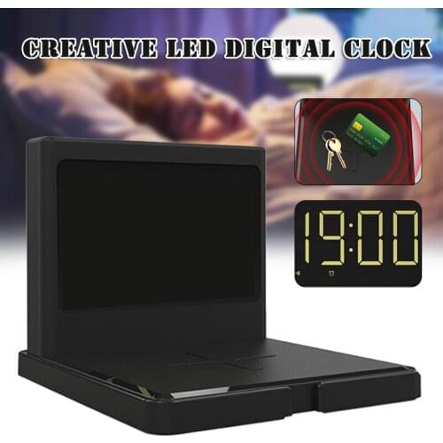 New Wireless Charging Pad USB Night Light 15W Wireless Chargers Multi-function Digital Alarm clock With Adjustable Brightness