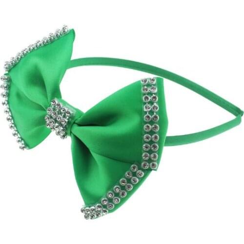NEW CHRISTMAS Hair Band 5inch large Hair Bows with rhinestion Headband for Toddlers Girls Drop Shipping Kids Hair Accessories