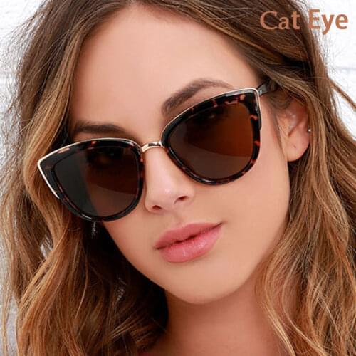 Driver Glasses Women Cat Eye Retro Designer Round Gradient Oversized Glasses Sunglasses Metal Frame Sunglasses Leopard Glasses