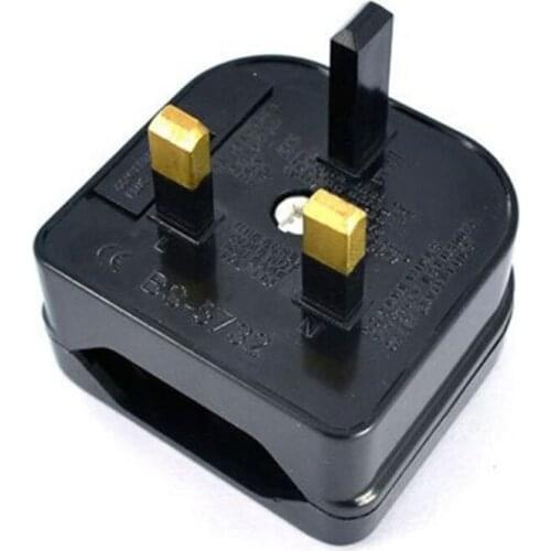 European Euro EU 2 Pin to UK 3Pin Plug Adapter Power Socket Travel Converter 250V