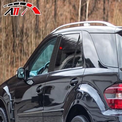 Fit For Mb Ml W164 2005-2011 Carbon Door Pole 6 Piece Chrome Styling Accessories Modified Designed Car Tuning Piece