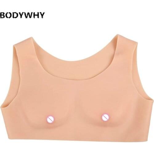 Silicone Crossdresser Male Chest Muscle Short Round Neck Muscle Wear Thickening High Quality Chest Muscle Silicone Muscle