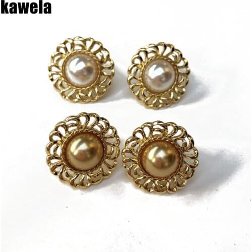 Sweet Pearl Filigree Alloy Earring Stud
