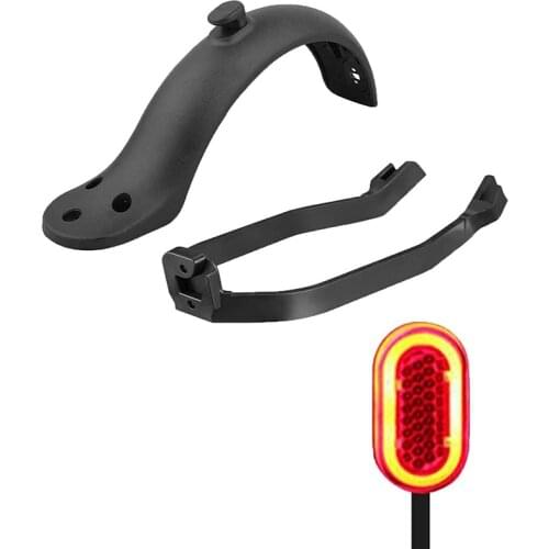 Scooter Replacement Accessory Includes Rear Fender&Rear Mudguard Bracket and Rear Brake Light for Xiaomi M365/ M365 Pro
