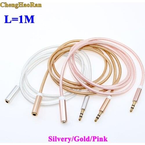 1m Headphone Extension Cable 3.5mm Jack Male to Female AUX Cable M/F Audio Stereo Extender Cord Earphone 3.5 mm Cloth Cable