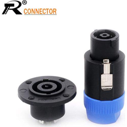 1pair/2pcs SpeakON 8Pin Powercon Plug Speaker Cable Connectors 8 Pole Plug + 8PIN Female Jack Panel Mount Socket Adapter