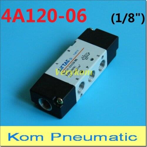 1pc Pneumatic 5/2 Way Double Air Control Valve 4A120-06 5 Port 1/8" BSP Gas Valves Airtac Type 4A12006 1/8 Inch Thread 4A120 06