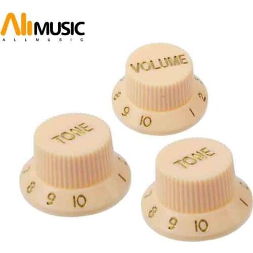 10Set Electric Guitar Speed Control Knobs Guitar Pot Buttons Cap (1 Volume & 2 Tone A Set)