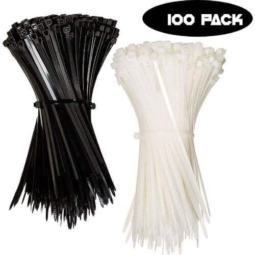 100 Pcs Nylon Zip Ties Cable Self-locking Plastic Wire Zip Ties Set 3*100mm 3*150mm Industrial Supply Fasteners & Hardware Cable