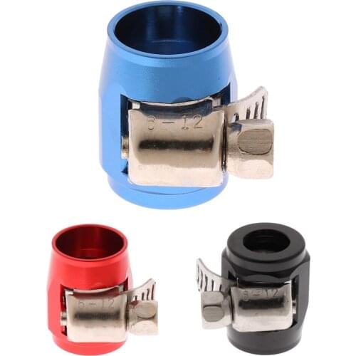 AN4 Fuel Oil Water Pipe Hose End Finisher Clip Clamp Aluminium Alloy