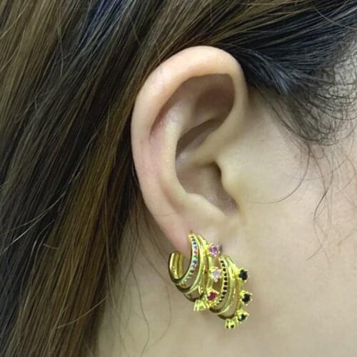 Real 100% 925 Sterling Silver Earrings Gold Silver color five Claw Ball Front Back Double Sided Leaves Stud Earrings For Women