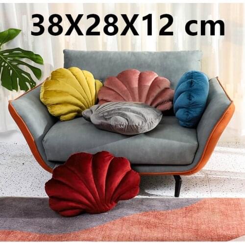 1 shell decorative pillow, cotton, linen pillowcase, conch decorative pillow, home office decoration