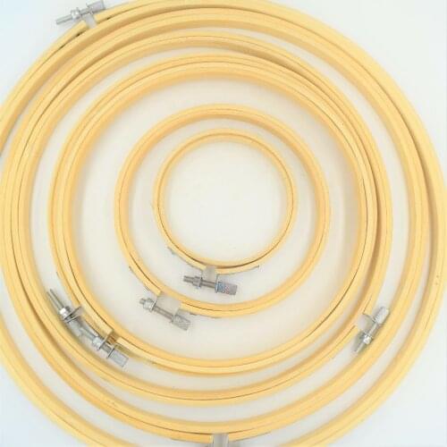 1Pcs 13-27cm Wooden Handy Cross Stitch Machine Embroidery Hoop Ring Bamboo Frame Embroidery Hoop Round Needlecraft Sewing Tools