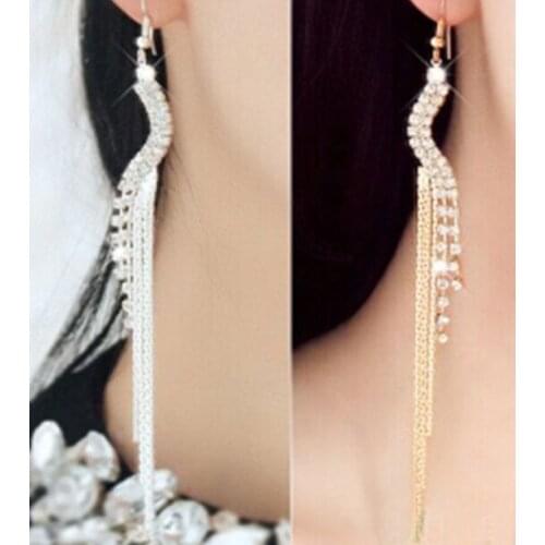 European American Luxury Exaggerated Tassel Long Earrings Women Earrings Wholesale Boutique Parties Jewelry