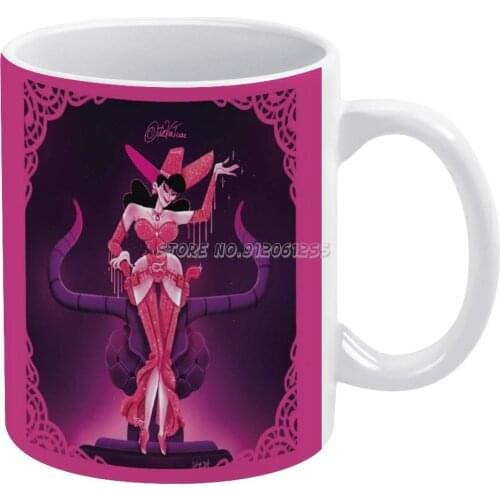 Von Teese White Mug Vintage Mug New Unisex Size Mug Glam New York Seventies 70s Devil Up Tattoo Flash Vinyl Goth Neon Bar