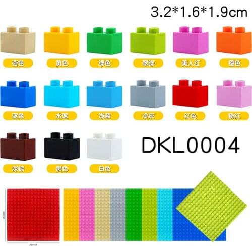 DKL0004 Color Brick Building Block Toy DIY Creative Combination Puzzle Education Yellow Red Green White Blue Black Kids Toy Gift