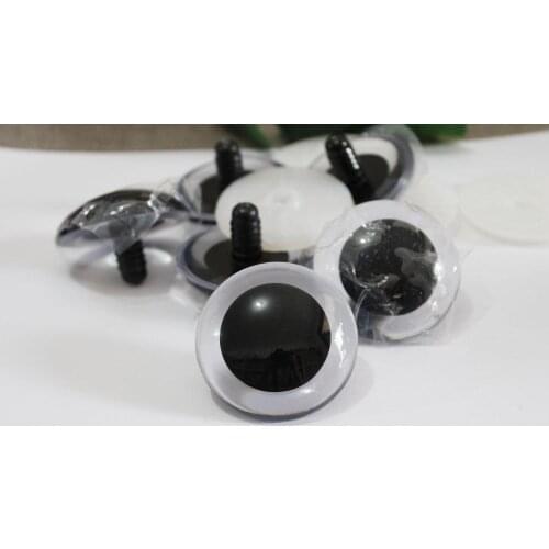 50pcs/lot 30mm-40mm-50mm high quality clear round safety eyes + washer for diy puppet plush doll findings