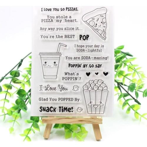 KSCRAFT Snack Time Transparent Clear Silicone Stamps for DIY Scrapbooking/Card Making/Kids Fun Decoration Supplies 316
