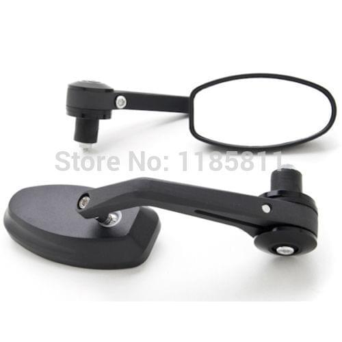 Motorcycle Black Bar End Mirrors 7/8" 22mm For Ducati Monster 620 696 750 796 900 1000 1100 S2R