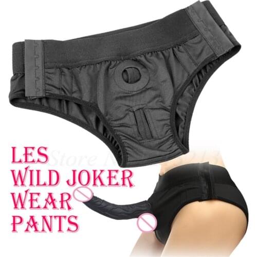 New Lesbian Dildo Panties Strap On Sexy Fake Penis Wearing Pants Underwear Bondage Stretch Pants Adult Erotic Sex Toys for Women