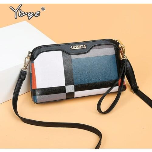 New fashion plaid shoulder bags for women small messenger bag patchwork PU leather female mini handbags and purses Day Clutches
