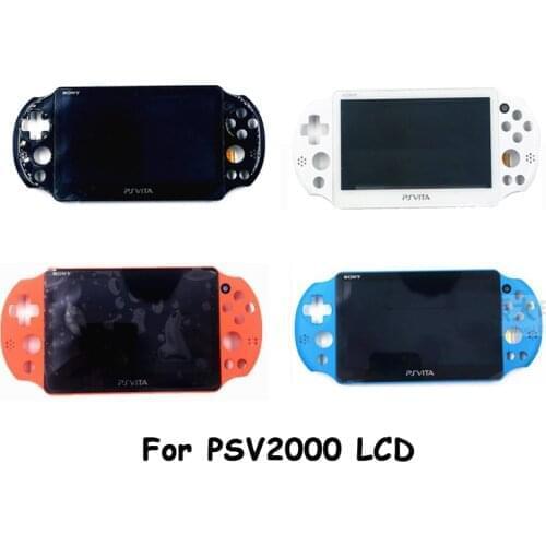 Original 100%New for PS Vita 2000 LCD Screen for PSV 2000 Slim PSV2000 LCD Screen Display Replacement White Black Original Blue