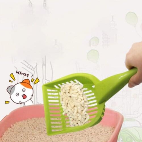 Plastic Cat Litter Scoop Pet Care Sand Waste Scooper Shovel Hollow Cleaning Tool Long Handle Cleaning Shovel For Cat Litter