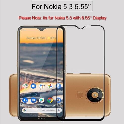 Full Glue Cover High Aluminum Tempered Glass For Nokia 5.3 Screen Protector Protective Film On Nokia5.3 Cover