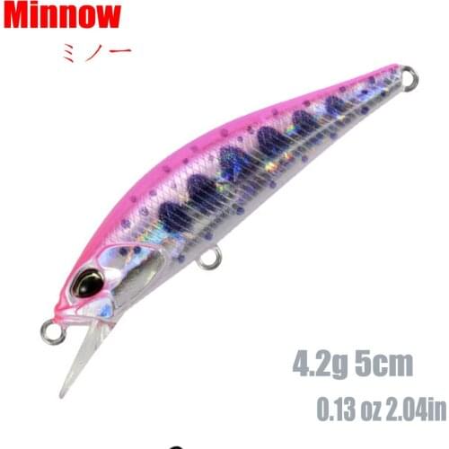 Lifelike Minnow Fishing Lure 50mm 4.2g Sinking Wobbler Jig Artificial Hard Baits Striped bass Carp Fishing Fishing Tackle Pesca