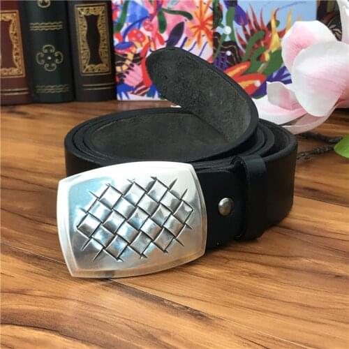 Quality Metal Belt Buckle Luxury Belts For Men Ceinture Homme Genuine Leather Belt Male Jeans Strap Riem Wide Belt Men MBT0587