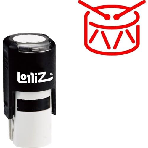 LolliZ Drum Self-Inking Rubber Stamp - Modern Symbol Series
