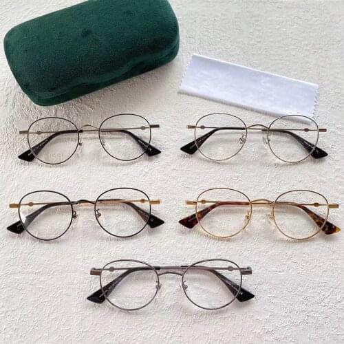 Luxury brand Glasses Frame Men Retro Round Myopia Optical Prescription Eyeglasses Frames Women Vintage Eyewear With original box