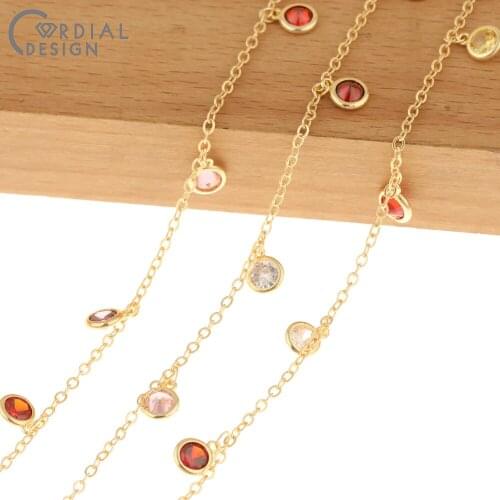 Cordial Design DIY Chains/Hand Made/Cubic Zirconia/Necklaces Accessories/Jewelry Findings & Components/Copper Chain Making
