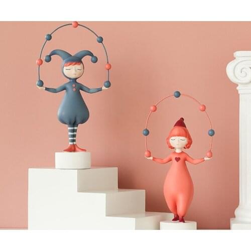 Nordic Ins Creative Resin Elf Girl Sculpture Ornaments Home Living Room Desktop Statue Decoration Crafts Children Birthday Gifts