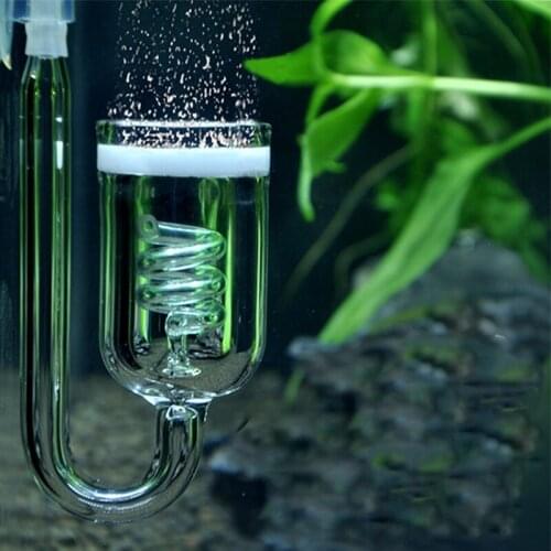 1 Pc Aquarium CO2 Diffuser Glass Tank Bubble Atomizer Reactor Solenoid Regulator Moss CO2 Atomizer for 60~300L Plants