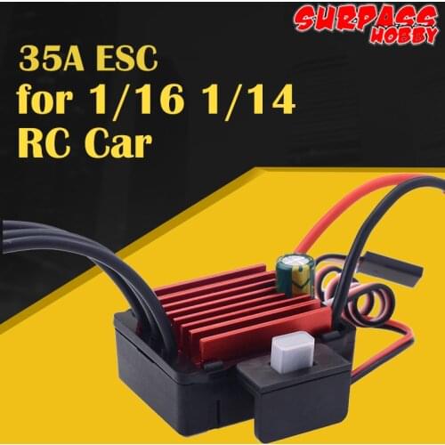 SURPASS HOBBY KK 35A ESC Waterproof Electric Speed Controller for 2838 2845 Brushless Motor RC 1/16 1/14 RC Car