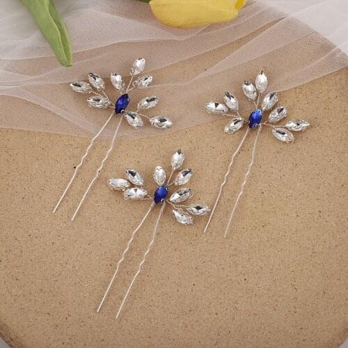 Silver Color Leaf Wedding Hair Pins Tiaras Opal Crystal Bridal Hair Jewelry Accessories Women Headpiece свадебные аксессуары
