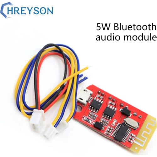 1PCS Mini 4.2 stereo Bluetooth power amplifier board audio module with charging DIY modified speaker F class 5W+5W module