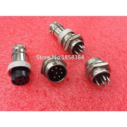 10pcs=5Pair GX16-7 7Pin 16mm Male & Female Butt joint Connector kit GX16 Socket+Plug,RS765 Aviation plug interface