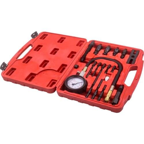16PCS Diesel Engine Compression Pressure Test Tool Adapter Kit Set Automotive