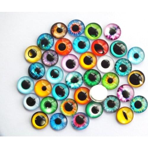 20pcs 8mm/10mm/12mm/14mm/16mm/18mm Glass eyes doll eye piece glass pupil simulation animal eye doll DIY jewelry accessories