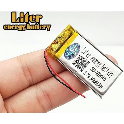 3.7V 300mAh 402040 Lithium Polymer Li-Po li ion Rechargeable Battery cells For Mp3 MP4 MP5 GPS MID Smart Watch mobile Bluetooth