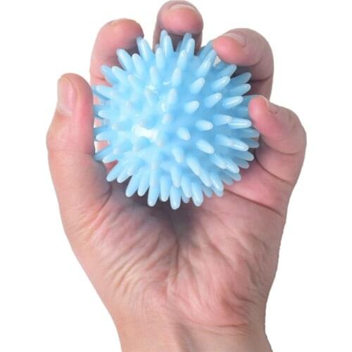 7CM 3 Color Fitness PVC Hand Massage Ball PVC Soles Hedgehog Sensory Training Grip the Ball Portable Physiotherapy Ball