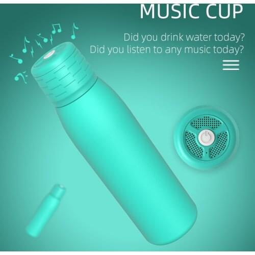 Bluetooth Speaker music cup stainless steel vacuum insulated coffee cup double wall powder-coated travel cup