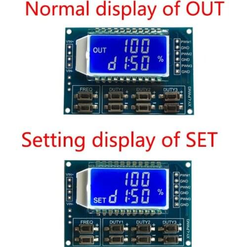 Digital display PWM pulse frequency duty ratio 1HZ~150KHZ adjustable Square wave rectangular wave signal generator
