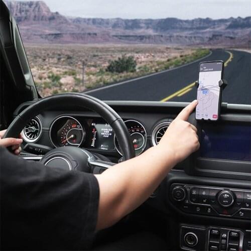 Car dashboard Non-destructive installation Mobile phone holder For 18-21 JL Wrangler modified accessories