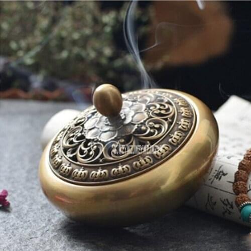 Ancient Rhyme Elegant Copper Incense Burner Indoor Home Tea Ceremony Antique Aroma Furnace Sandalwood Incense Burner GDF20199