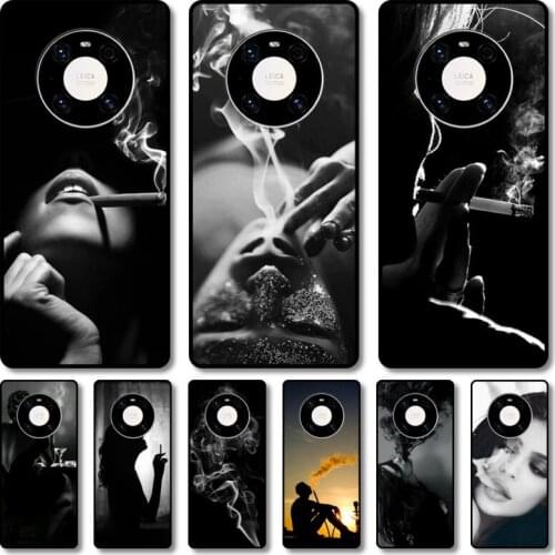 Smoke Phone Case For Huawei mate 40 30 10 20 40 8 9 Lite Z Pro RS black cell shell