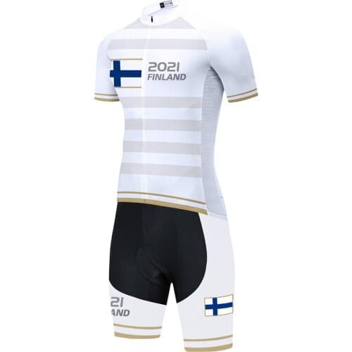 2021 National Team Finland Cycling Skinsuits Bike Sportswear Quick-Dry Sets Clothing Ropa Ciclismo Uniformes Culotte Wear