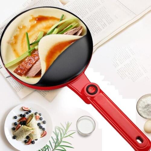 Kitchen 220V Non-stick Electric Crepe Pizza Maker Machine Baking Pan Cake cooking pan